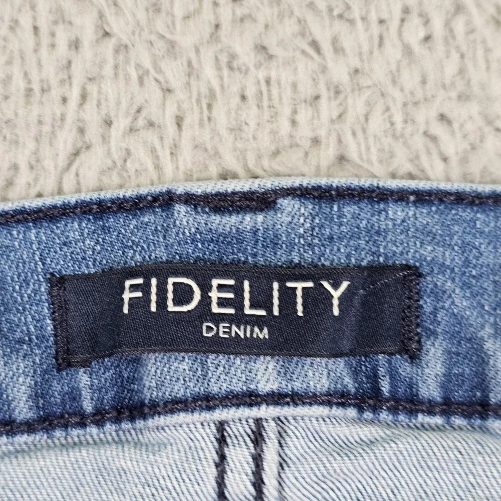 Fidelity Jeans Mens 38 Blue Stretch Denim Torino Texan Slim Fit M5090 Ink Stain